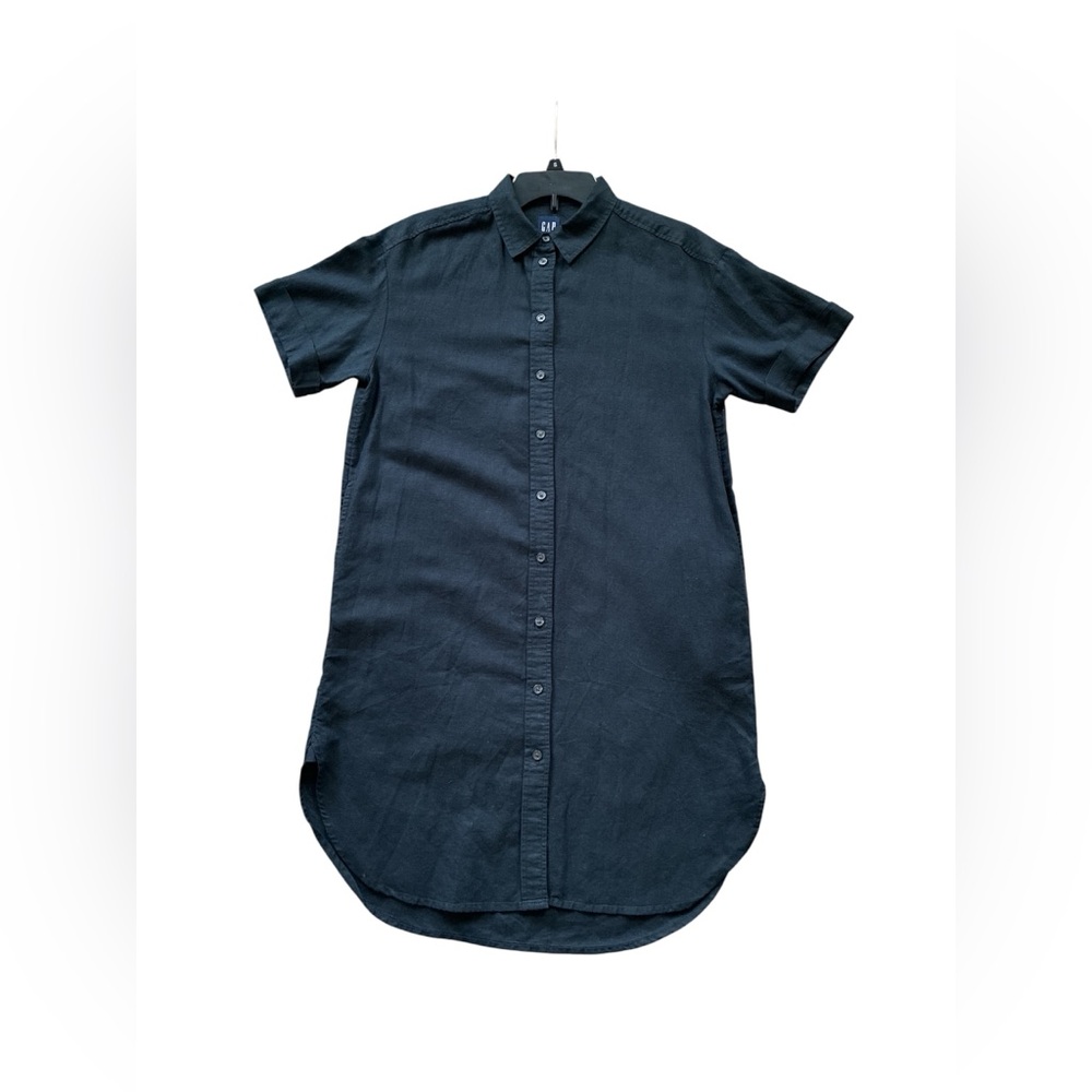 GAP Women’s Black Short Sleeve Button Up Shirt Dress. Size Extra Small.